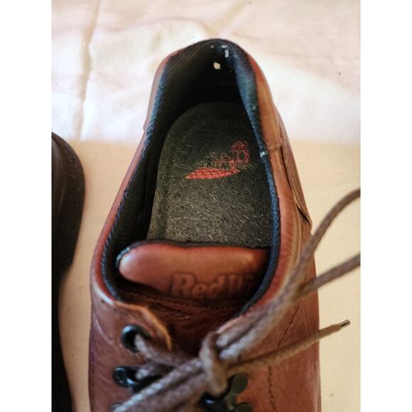 Vintage RED WING BROWN LEATHER STEEL TOE SUPER SOLE SHOES MADE IN USA 6.5 d mens main image 13